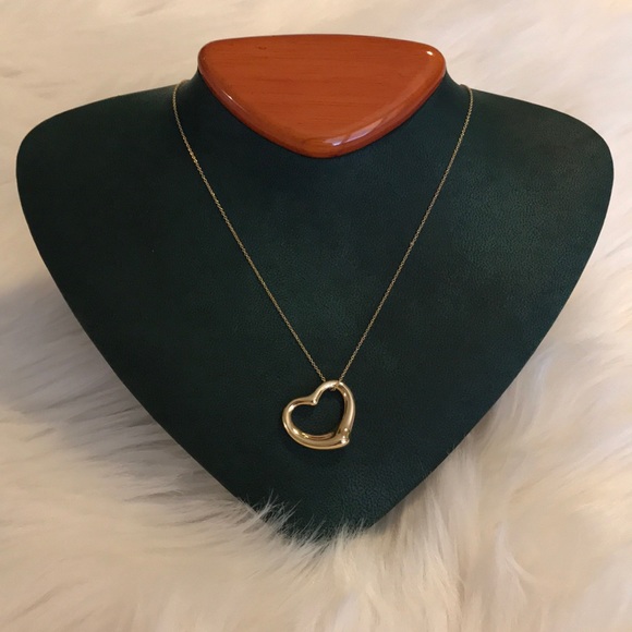 Tiffany & Co. Elsa Peretti 27mm Open Heart Neck. - Picture 2 of 9